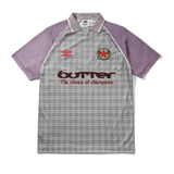 Plaid Jersey, Berry / Stone
