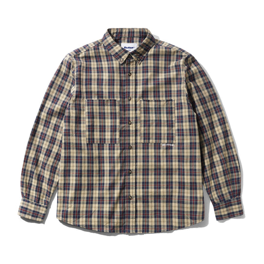 Plaid Shirt, Beige / Navy
