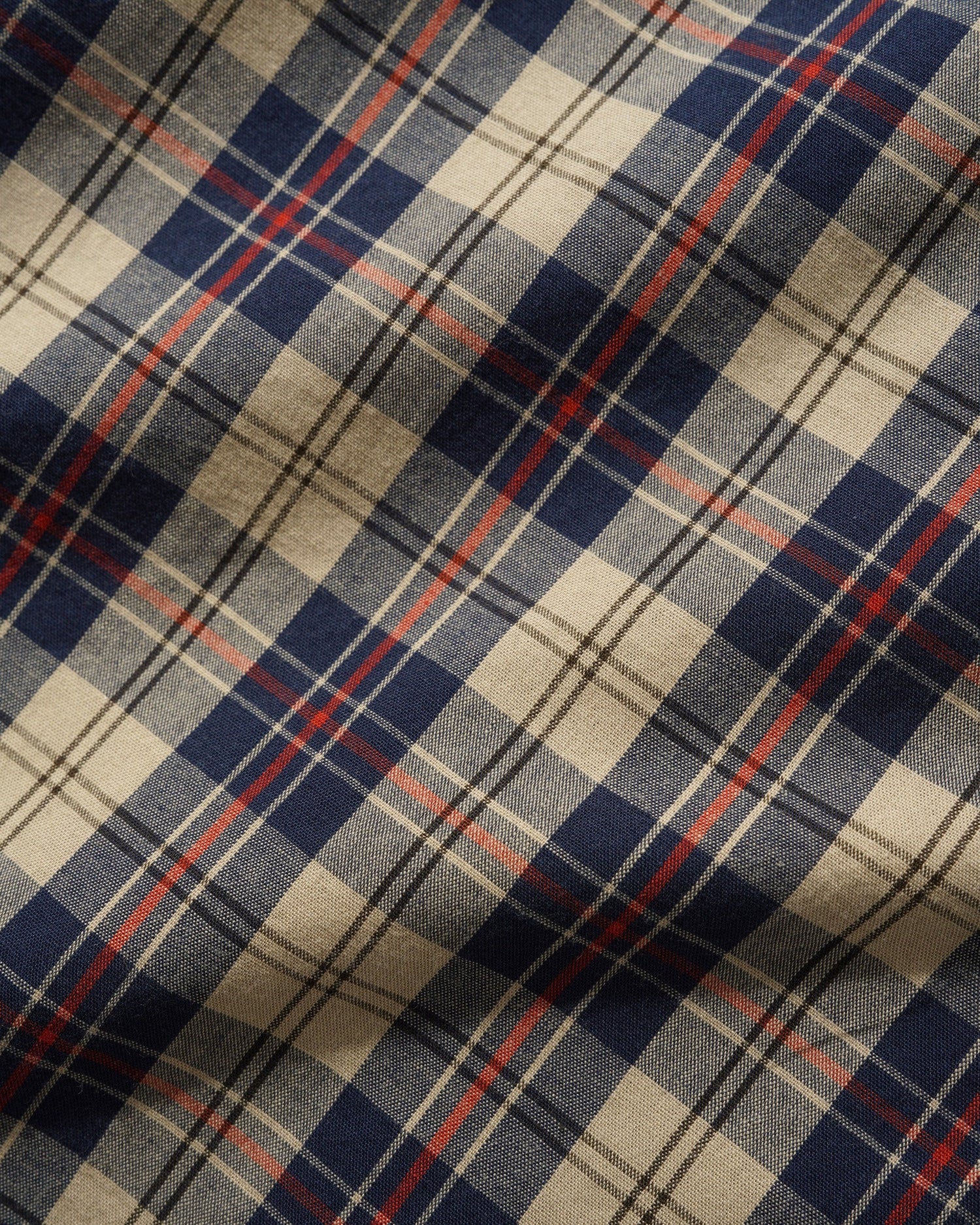 Plaid Shirt, Beige / Navy
