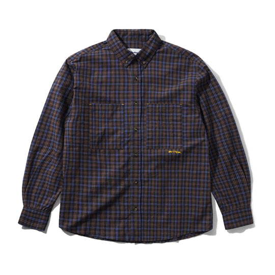 Plaid Shirt, Brown / Cobalt