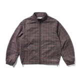 Plaid Nylon Jacket, Burgundy
