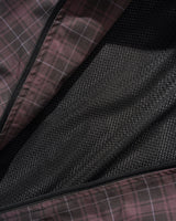 Plaid Nylon Jacket, Burgundy
