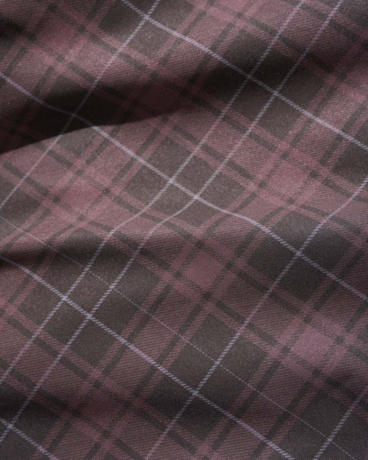 Plaid Nylon Jacket, Burgundy