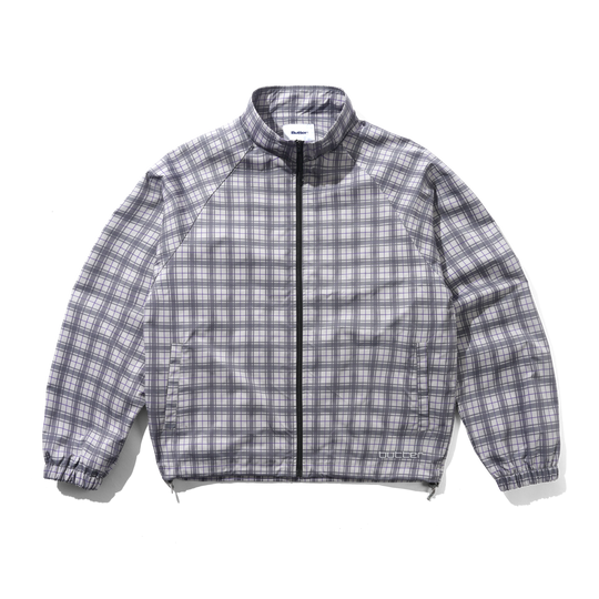 Plaid Nylon Jacket, Grey