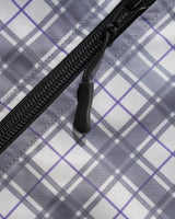 Plaid Nylon Jacket, Grey