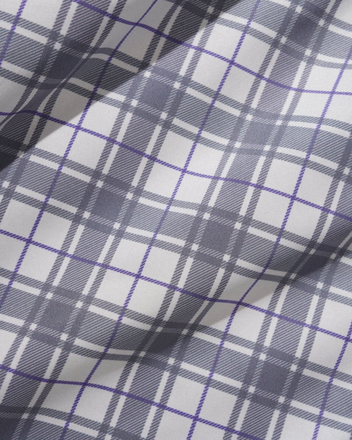 Plaid Nylon Jacket, Grey