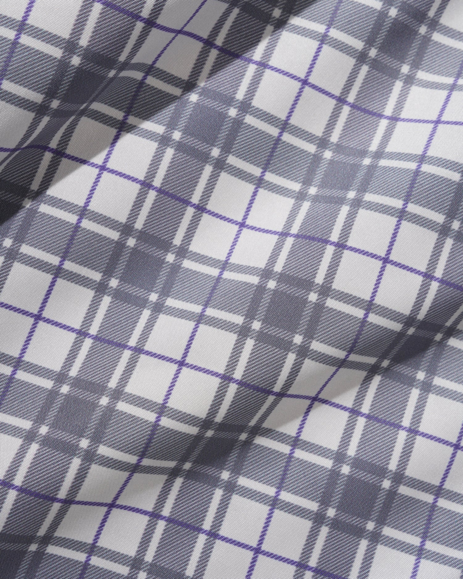 Plaid Nylon Jacket, Grey