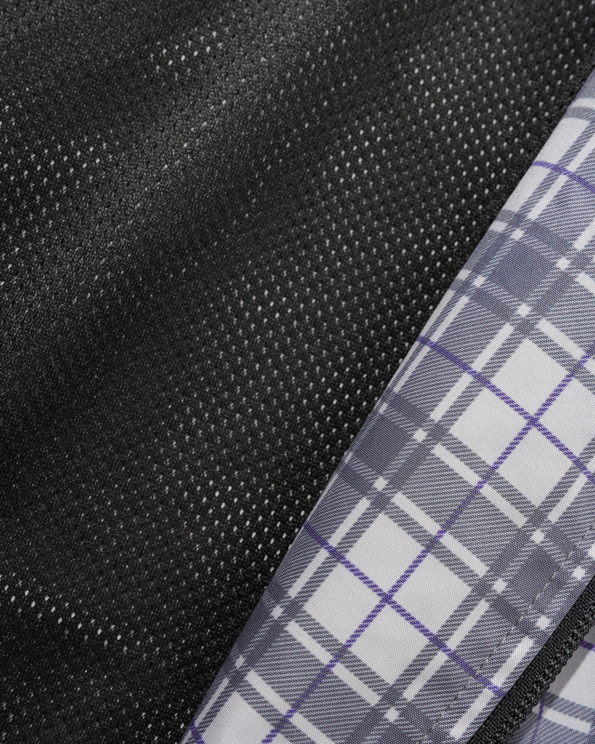 Plaid Nylon Jacket, Grey