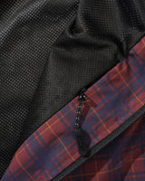 Plaid Nylon Jacket, Maroon