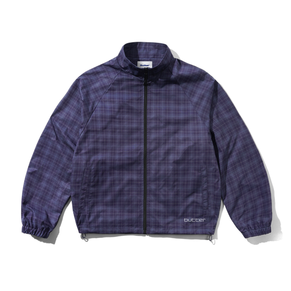 Butter Goods Plaid Nylon Jacket, Navy
