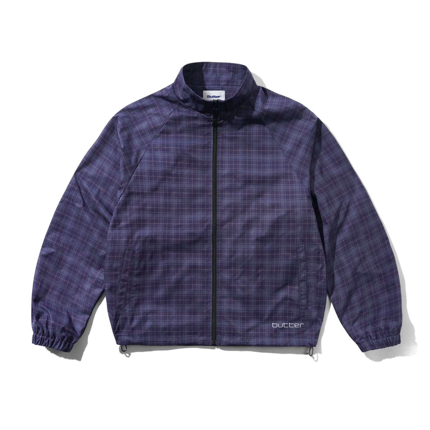 Plaid Nylon Jacket, Navy
