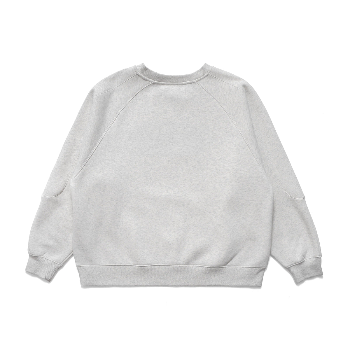 Plaid Oval Raglan Crewneck Sweatshirt, heather grey