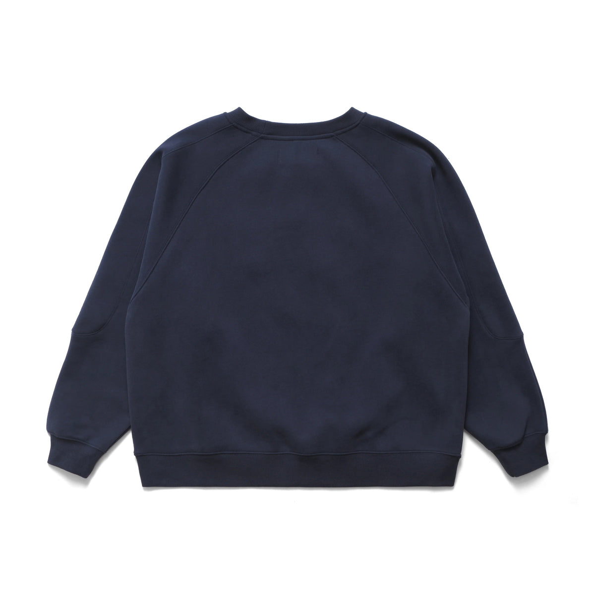 Plaid Oval Raglan Crewneck Sweatshirt, Navy
