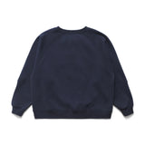 Plaid Oval Raglan Crewneck Sweatshirt, Navy