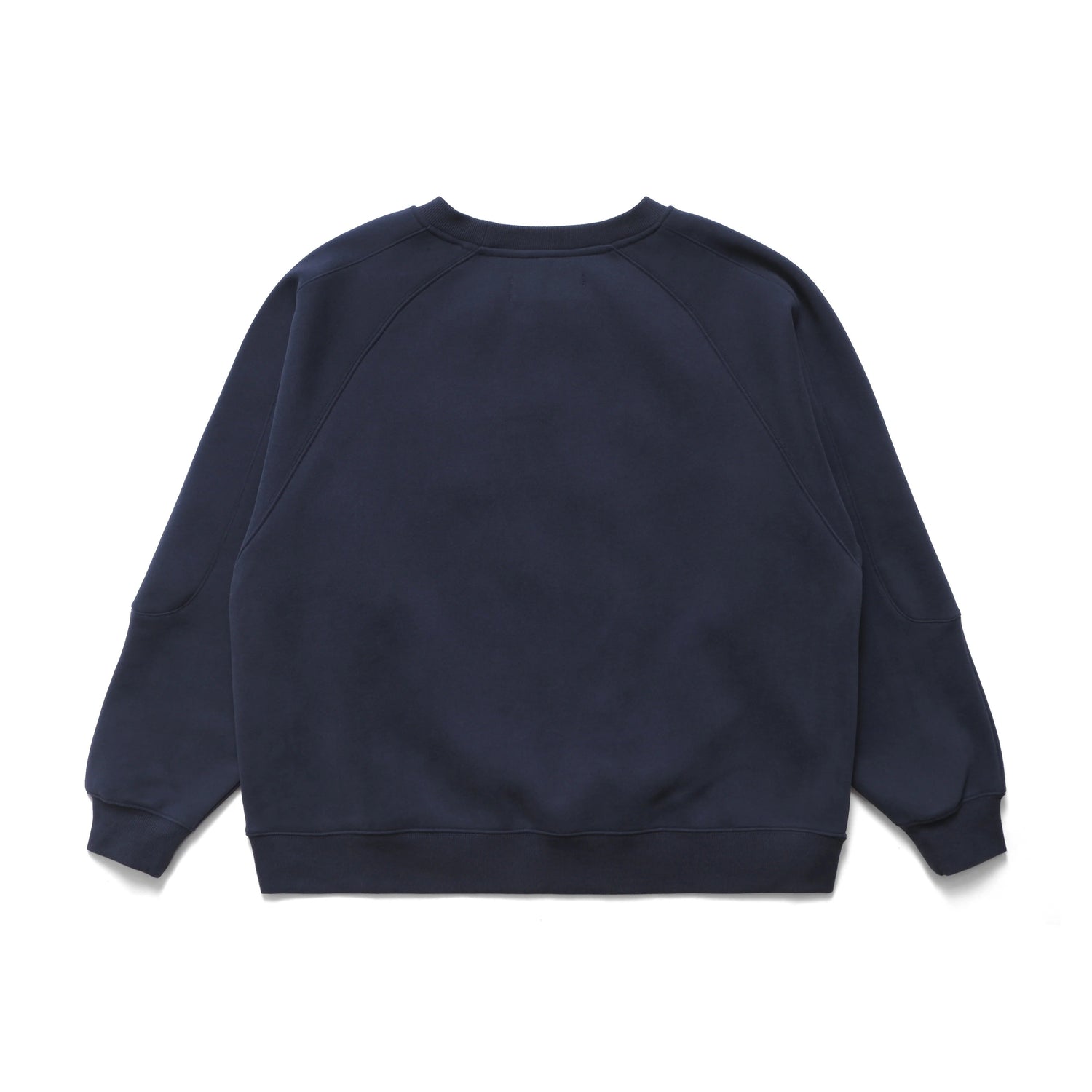 Plaid Oval Raglan Crewneck Sweatshirt, Navy