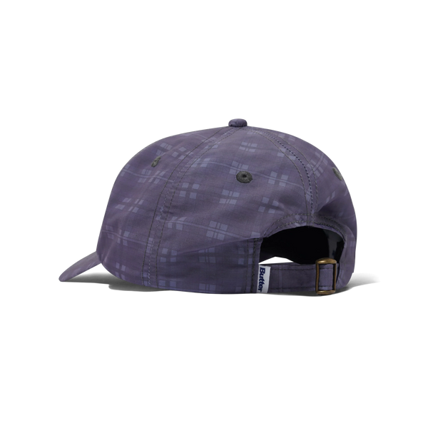 Butter Goods Plaid Terrain 6 Panel Cap, Slate