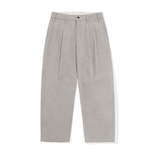 Butter Goods Pleated Trousers, Washed Light Grey
