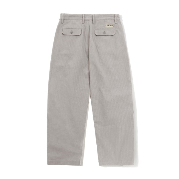 Butter Goods Pleated Trousers, Washed Light Grey