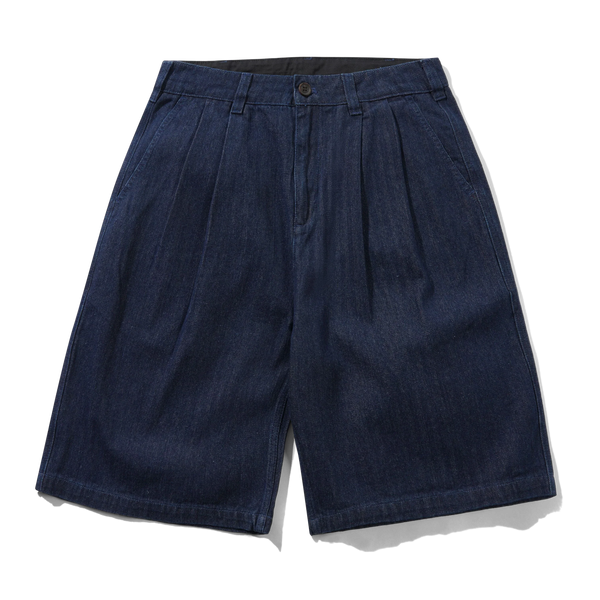 Butter Goods Pleated Shorts, Herringbone Denim