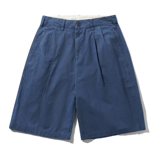 Pleated Shorts, Navy