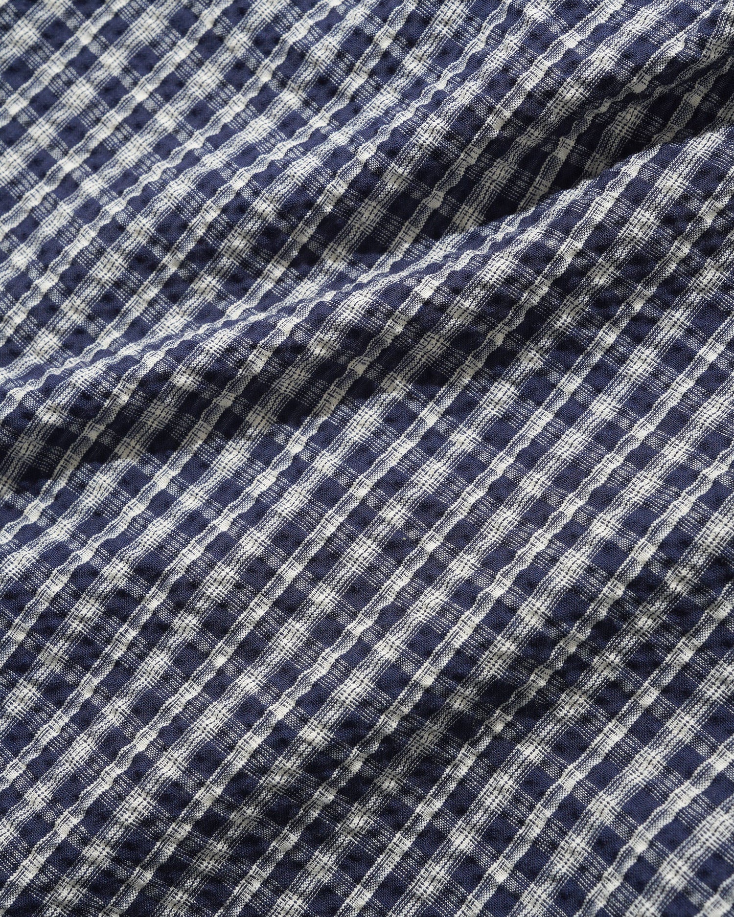 Pleated Shorts, Navy Plaid