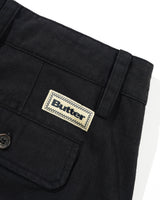 Pleated Shorts, Washed Black