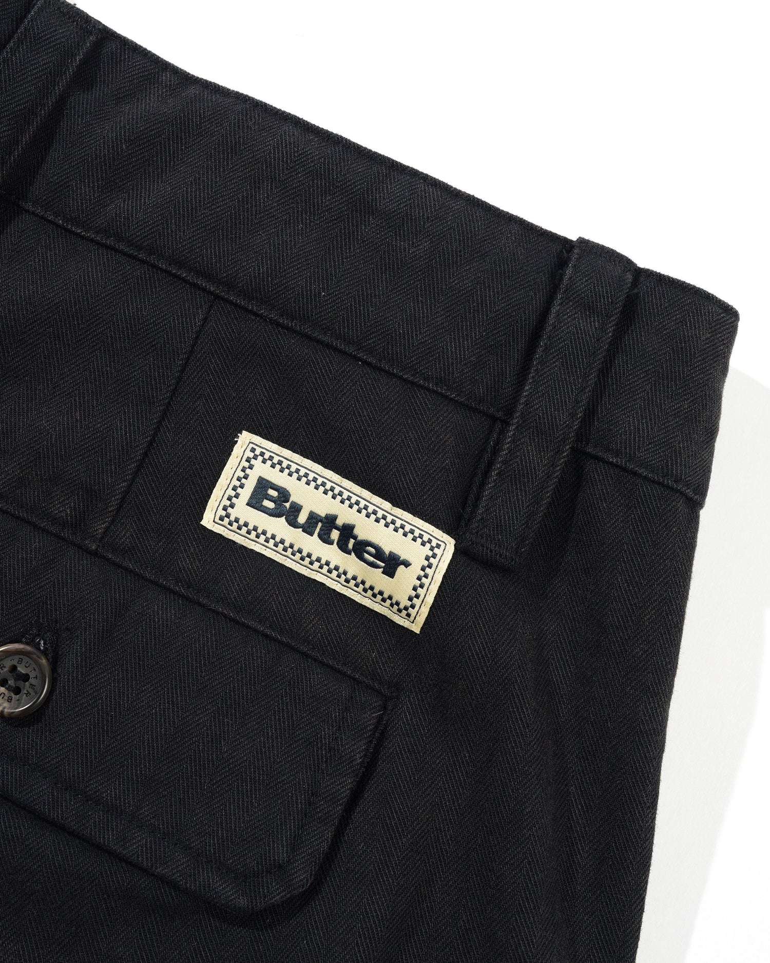 Pleated Shorts, Washed Black