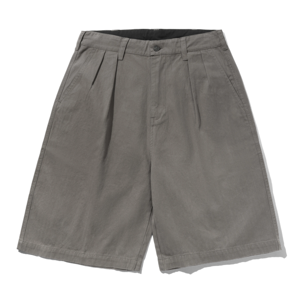 Butter Goods Pleated Shorts, Washed Charcoal
