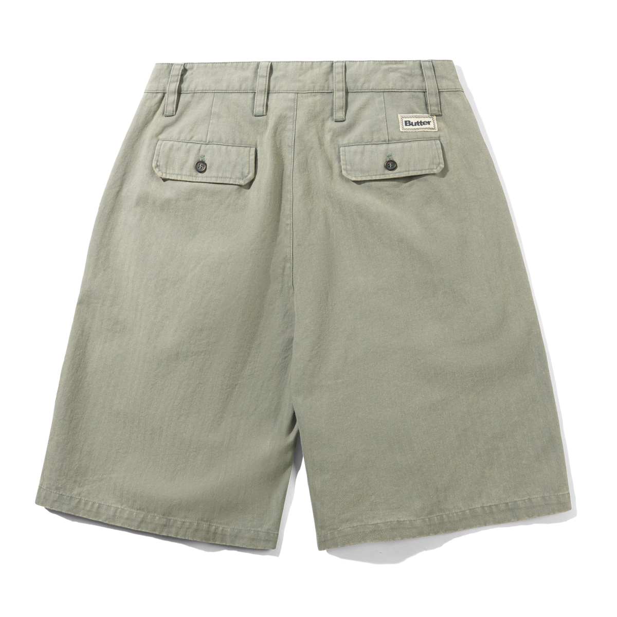 Pleated Shorts, Washed Fatigue