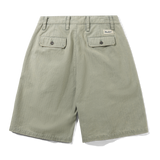 Pleated Shorts, Washed Fatigue