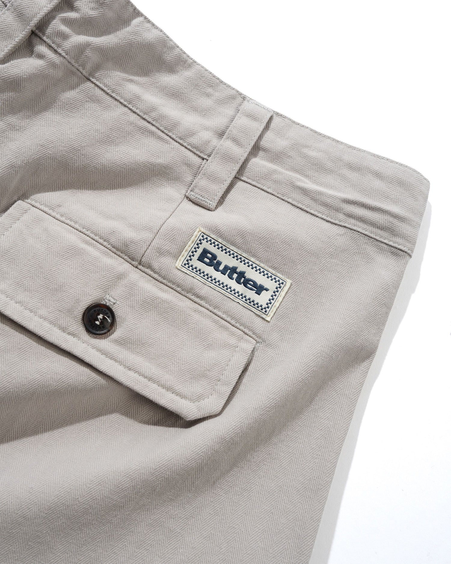 Pleated Shorts, Washed Light Grey
