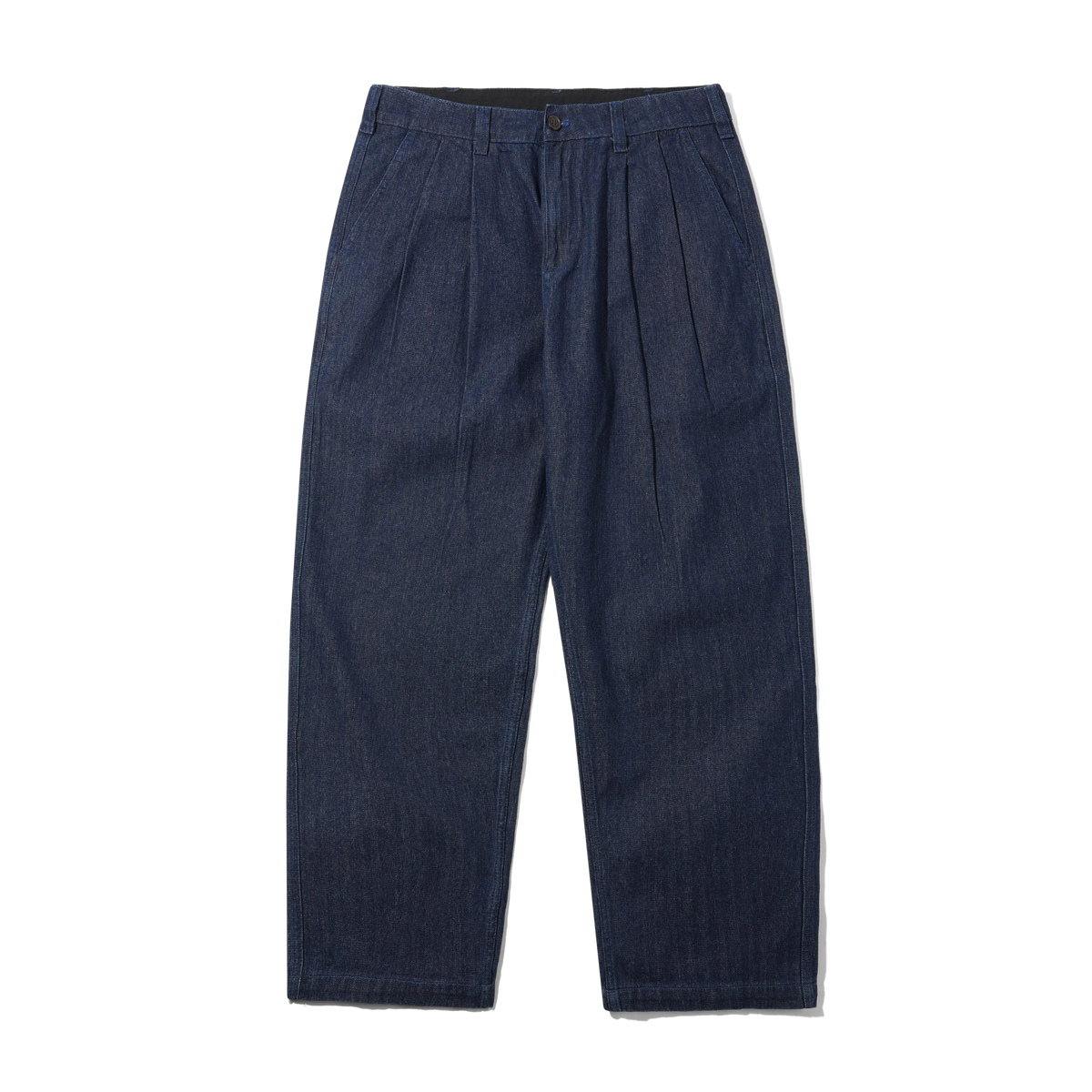 Pleated Trousers, Herringbone Denim
