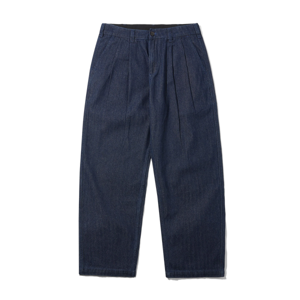 Butter Goods Pleated Trousers, Herringbone Denim