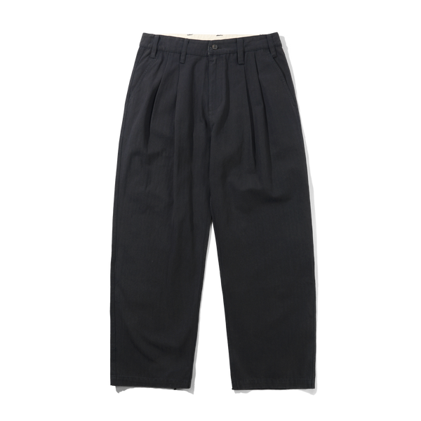 Butter Goods Pleated Trousers, Washed Black