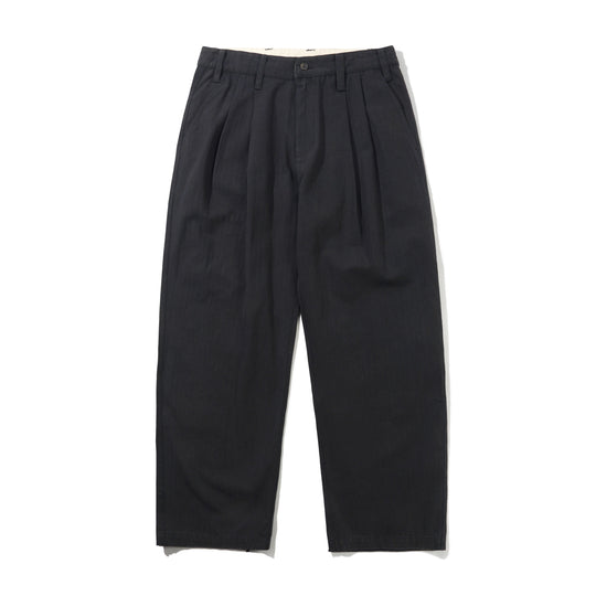 Pleated Trousers, Washed Black