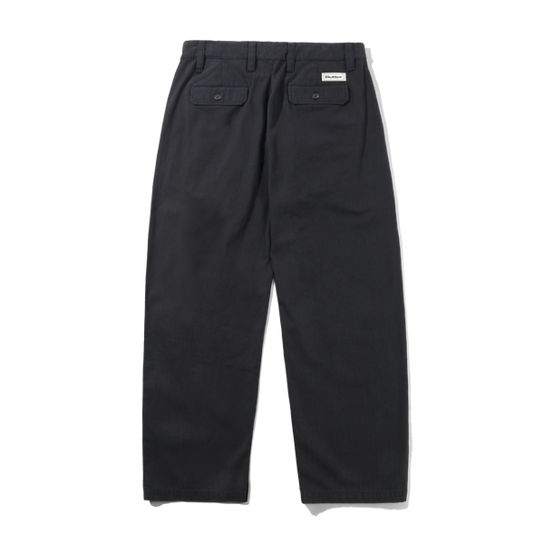 Butter Goods Pleated Trousers, Washed Black