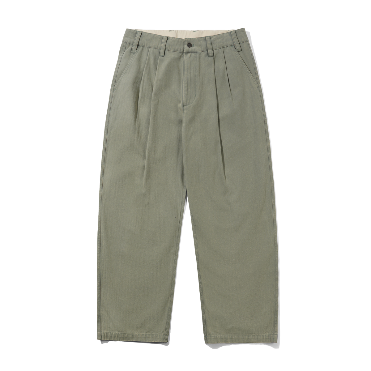 Pleated Trousers, Washed Fatigue