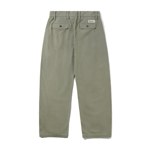 Butter Goods Pleated Trousers, Washed Fatigue