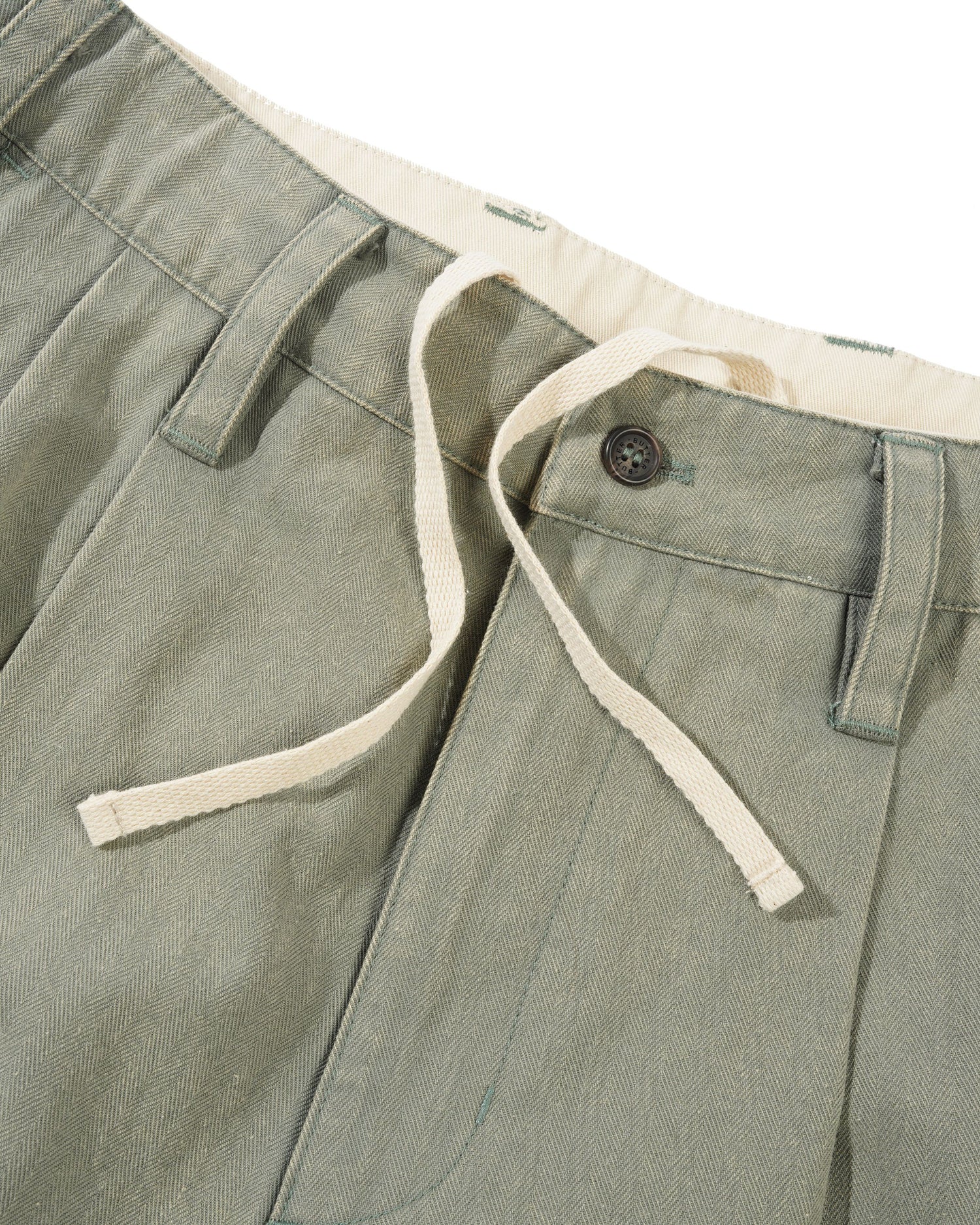Pleated Trousers, Washed Fatigue