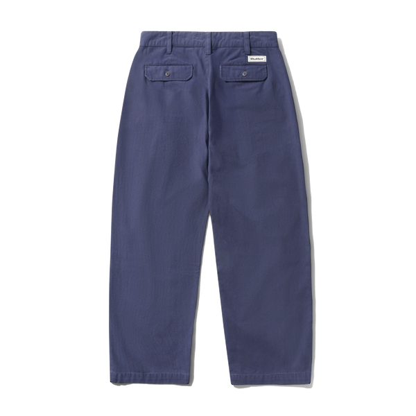 Butter Goods Pleated Trousers, Washed Navy
