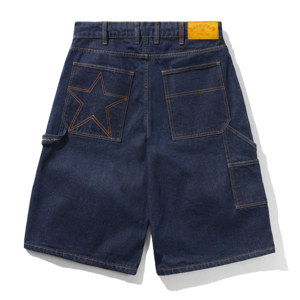 Cash Only Point Denim Shorts, Raw Denim