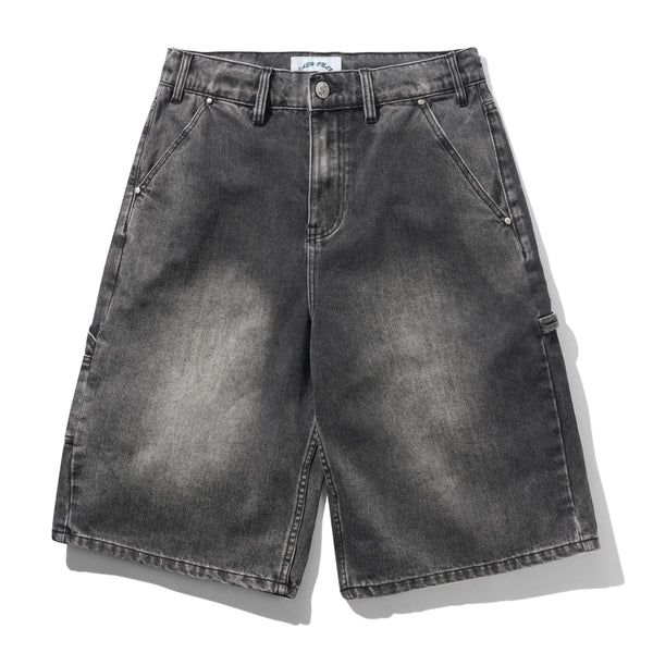 Cash Only Point Denim Shorts, Work Grey