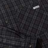Mitchell L/S Flannel Shirt, Navy / Brown