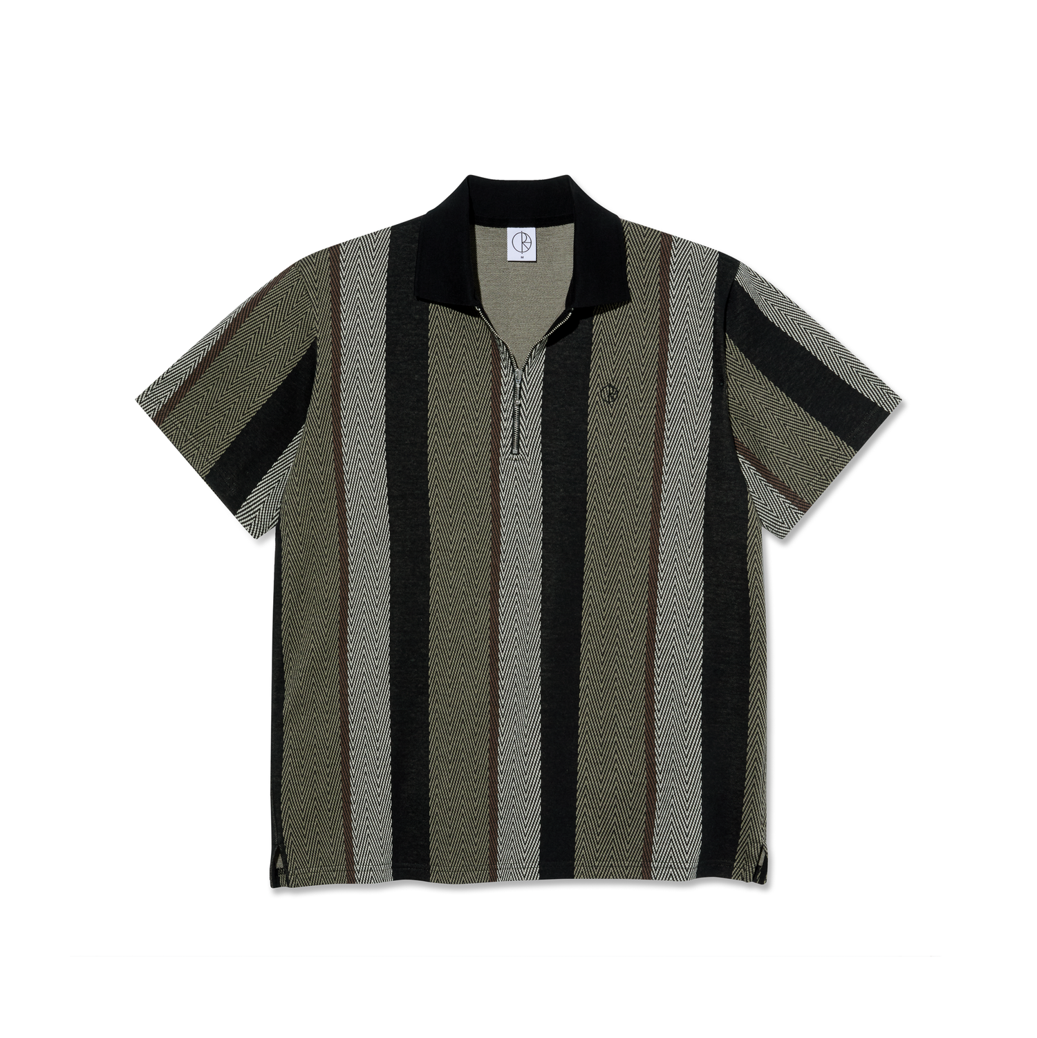 Herringbone Jacques Polo Shirt, Khaki Green