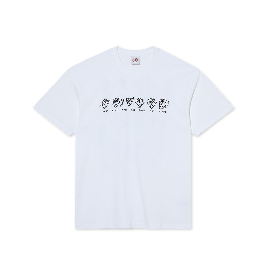 Sad at Times Tee, White