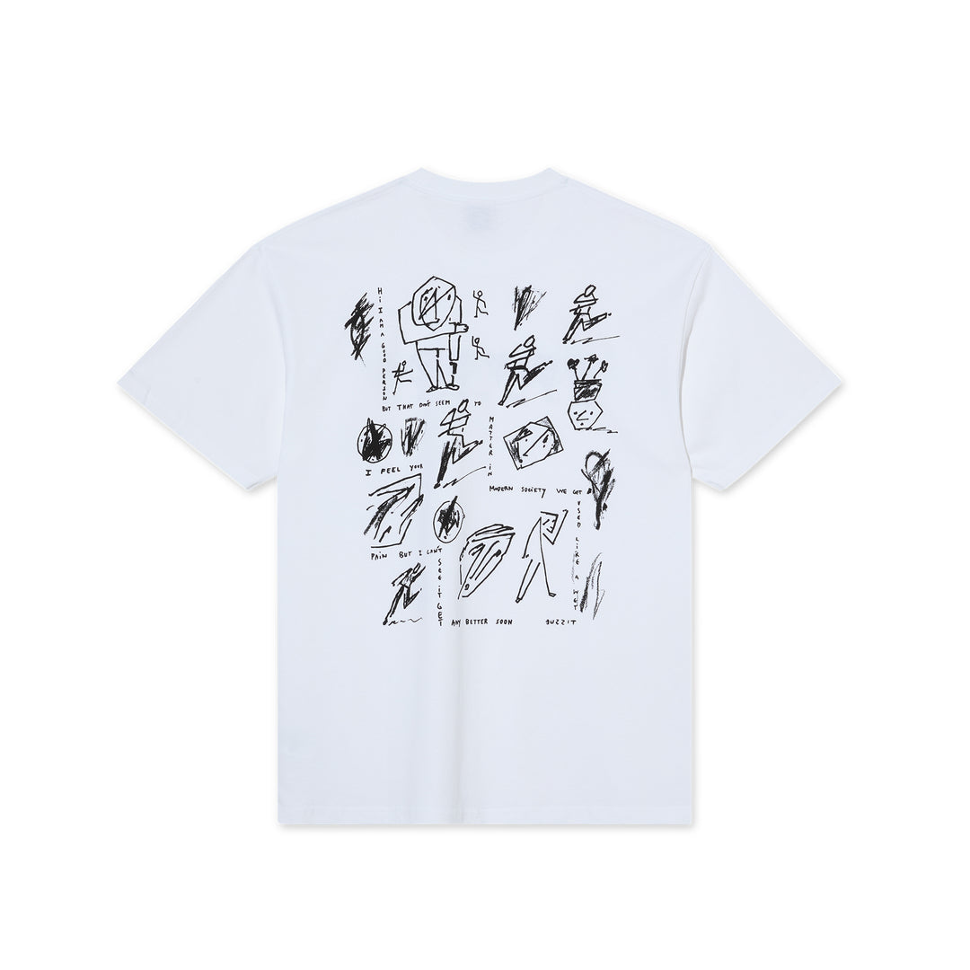 Sad at Times Tee, White