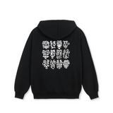 Default '12 Faces' Zip Up Hood, Black