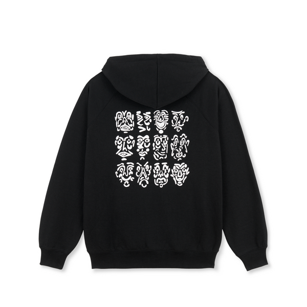 Polar Skate Co. Default '12 Faces' Zip Up Hood, Black