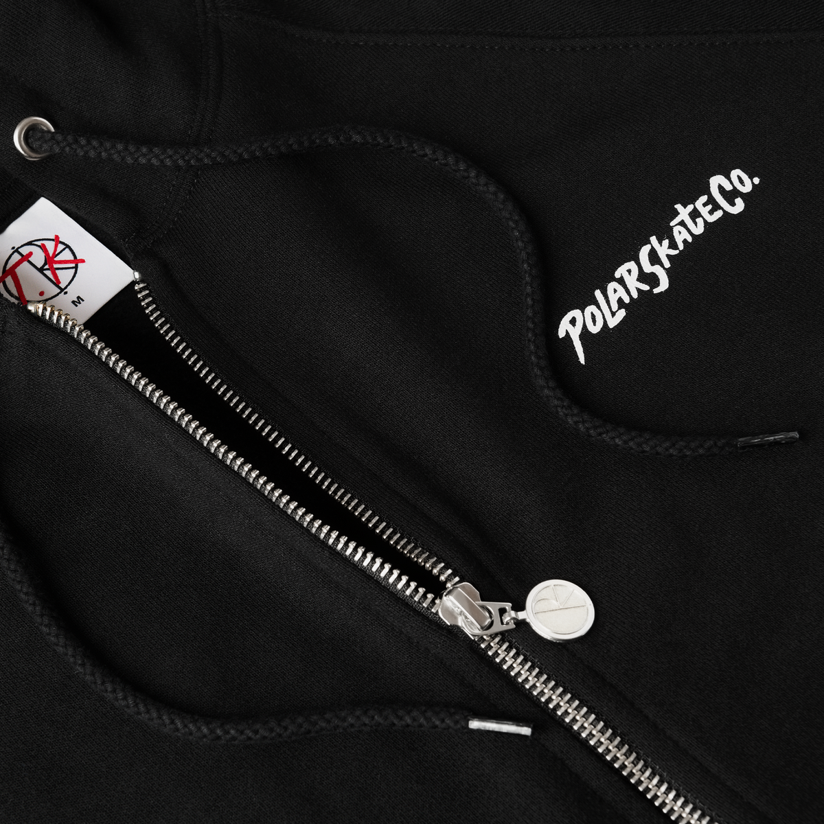 Default '12 Faces' Zip Up Hood, Black