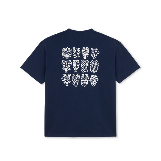 12 Faces Tee, Dark Blue